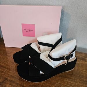 Kate Spade Black Platform Sandals